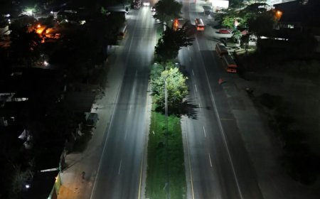 Alcaldia y empresa privada iluminan tramo en boulevard en Choloma